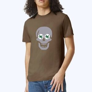 ⭕️🏈🏟 Skull Halloween OSU Adults T- shirt